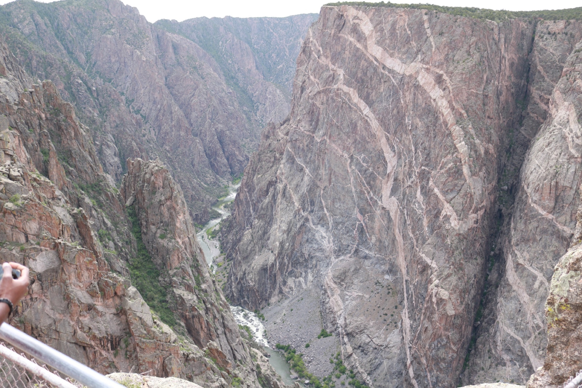 Looking down into the deep Black Canyon of the Gunnison